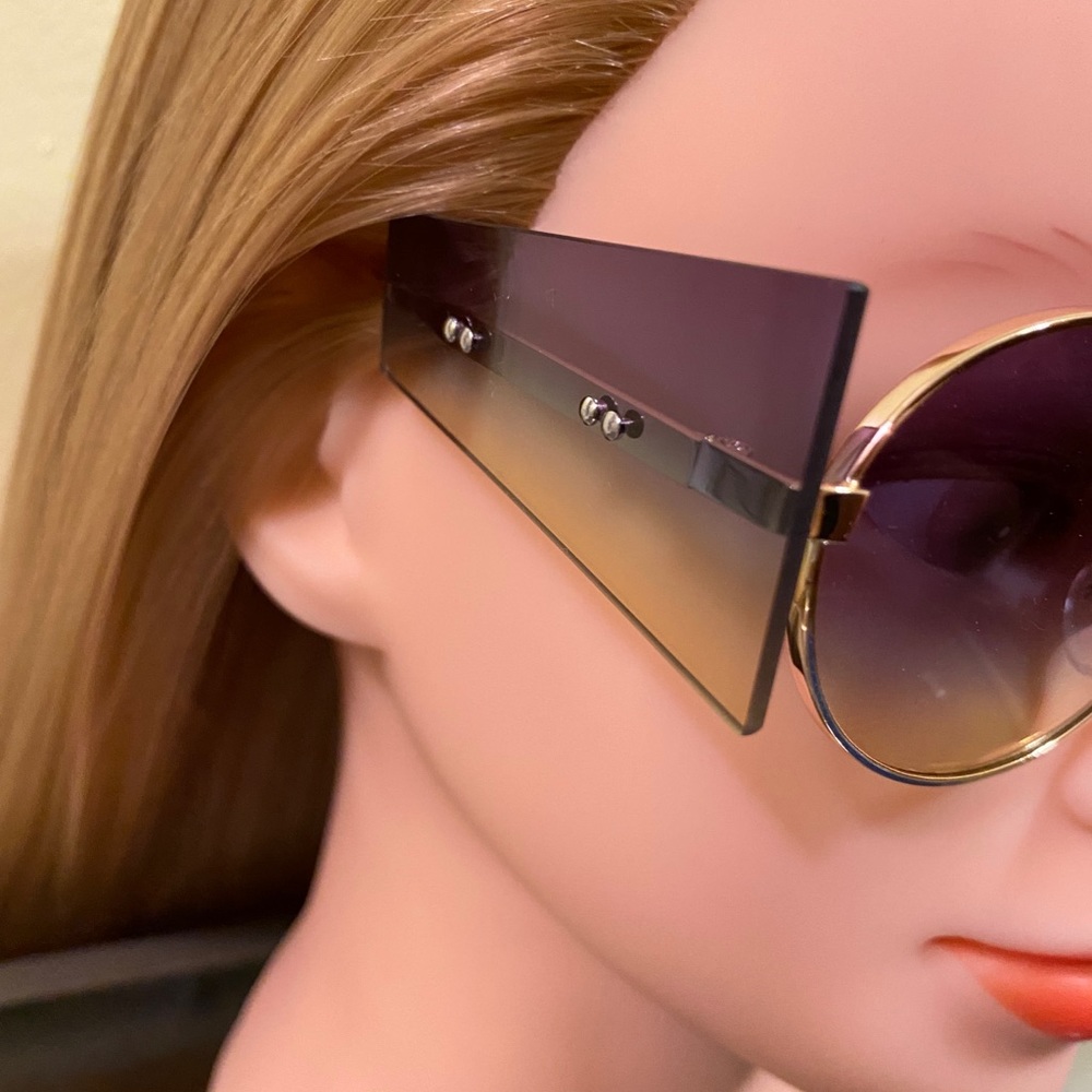 Multi Color Purple Tinted Rear View Sunglasses
